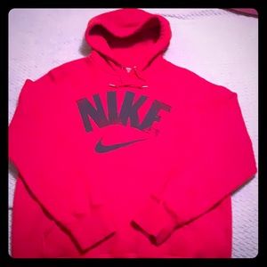 Nike Men's Red Logo Hoodie
